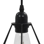 Virella - Taklampa med diamantdesign svart 3 x E27-lampa