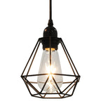 Molira - Taklampa med diamantdesign svart 3 x E27-lampa
