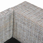 Olverin - 2-sitssoffa med dynor grå äkta rotting