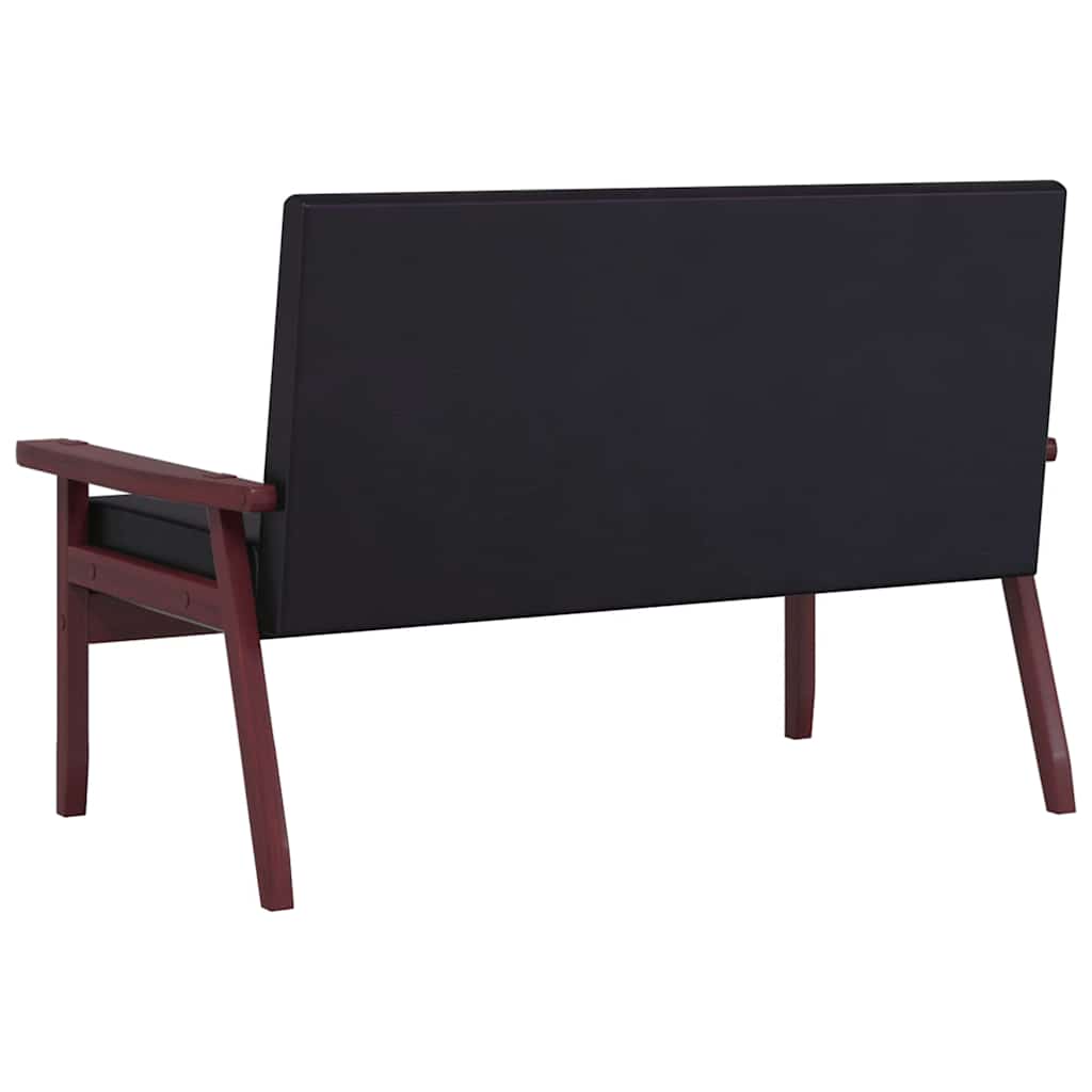 Sofinia - 2-sitssoffa svart konstläder