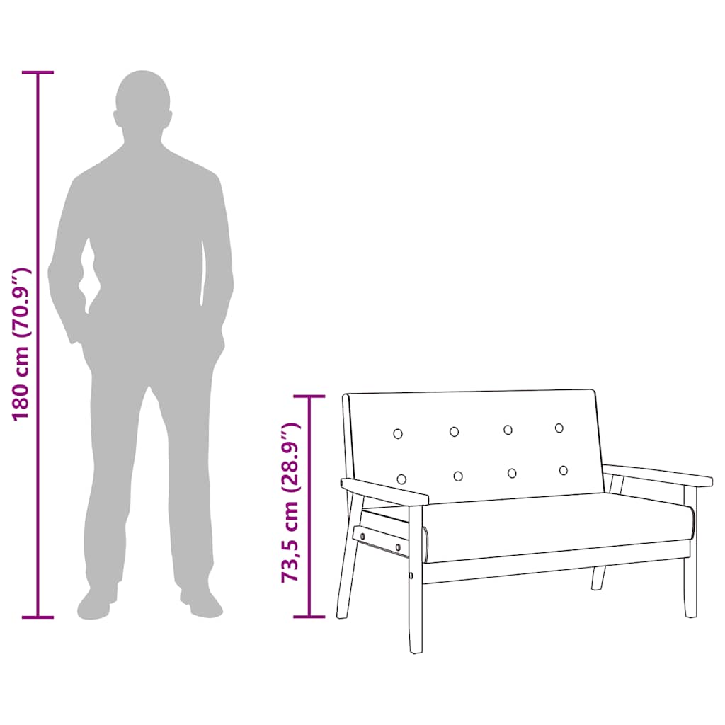 Sofinia - 2-sitssoffa svart konstläder