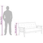 Vista - 3-sitssoffa svart konstläder