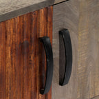 Avlastningsbord grå 120x35x75 cm massivt grovt mangoträ