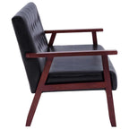 Seoul - Soffgrupp 2 delar svart konstläder