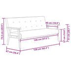 Ravenna - Soffgrupp 2 delar svart konstläder