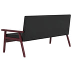 Norello - Soffgrupp 3 delar svart konstläder