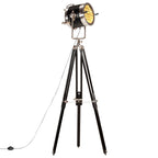 Lorenti - Golvlampa svart massivt mangoträ 171 cm