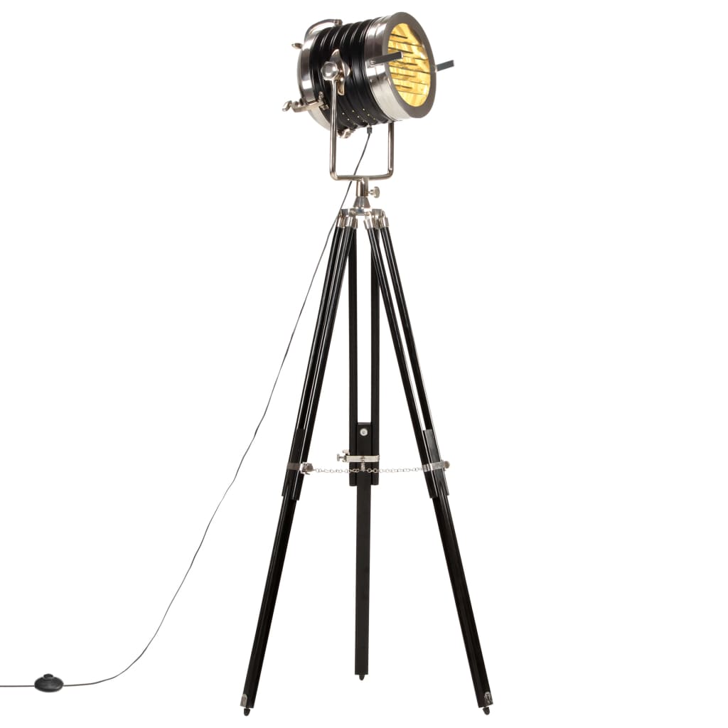 Lorenti - Golvlampa svart massivt mangoträ 171 cm