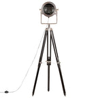 Lorenti - Golvlampa svart massivt mangoträ 171 cm