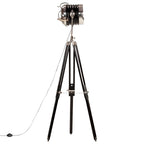 Lorenti - Golvlampa svart massivt mangoträ 171 cm