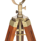 Zelumo - Golvlampa massivt mangoträ 165 cm