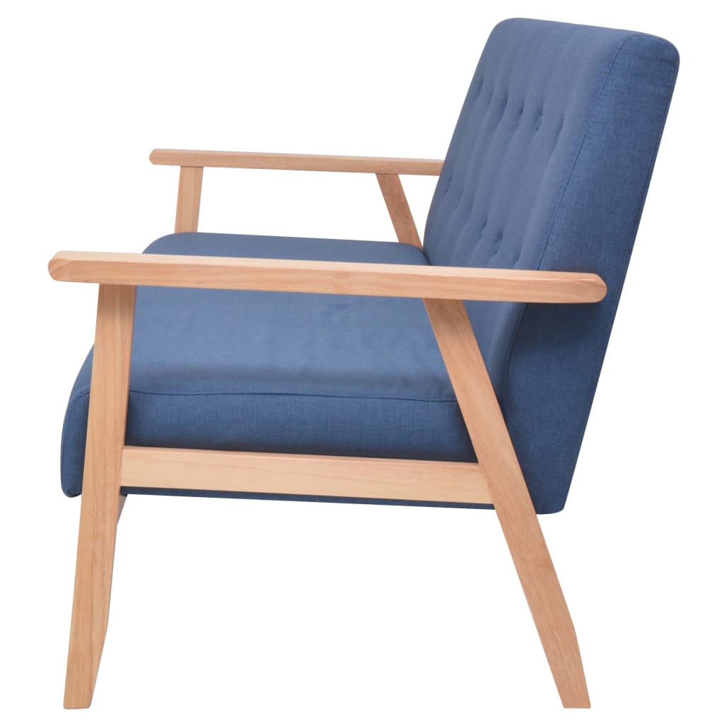 Restful - Soffgrupp 3 delar tyg blå