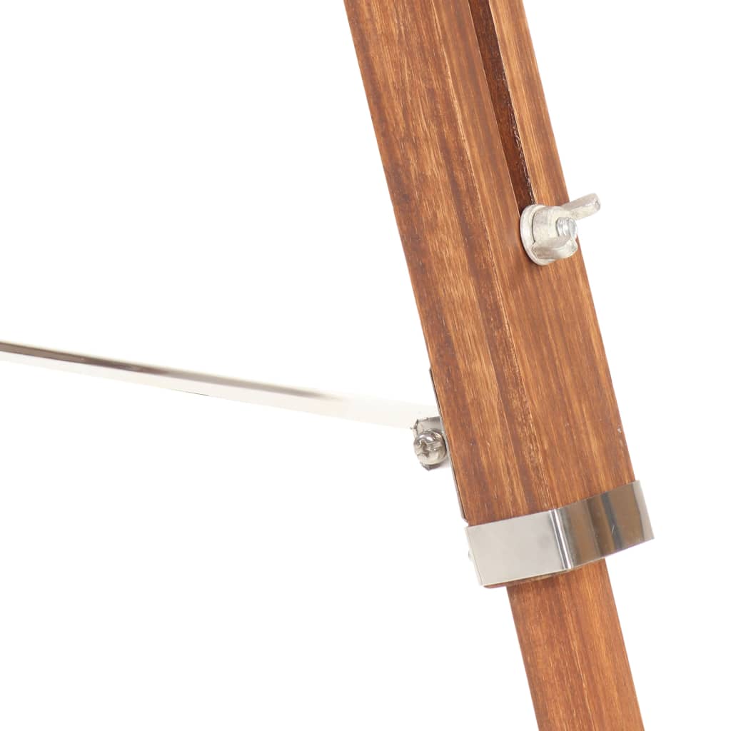 Neliri - Golvlampa honungsbrun och svart massivt teakträ 141 cm