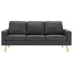 3-sitssoffa mörkgrå tyg