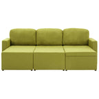 Bäddsoffa modulär 3-sits grön tyg