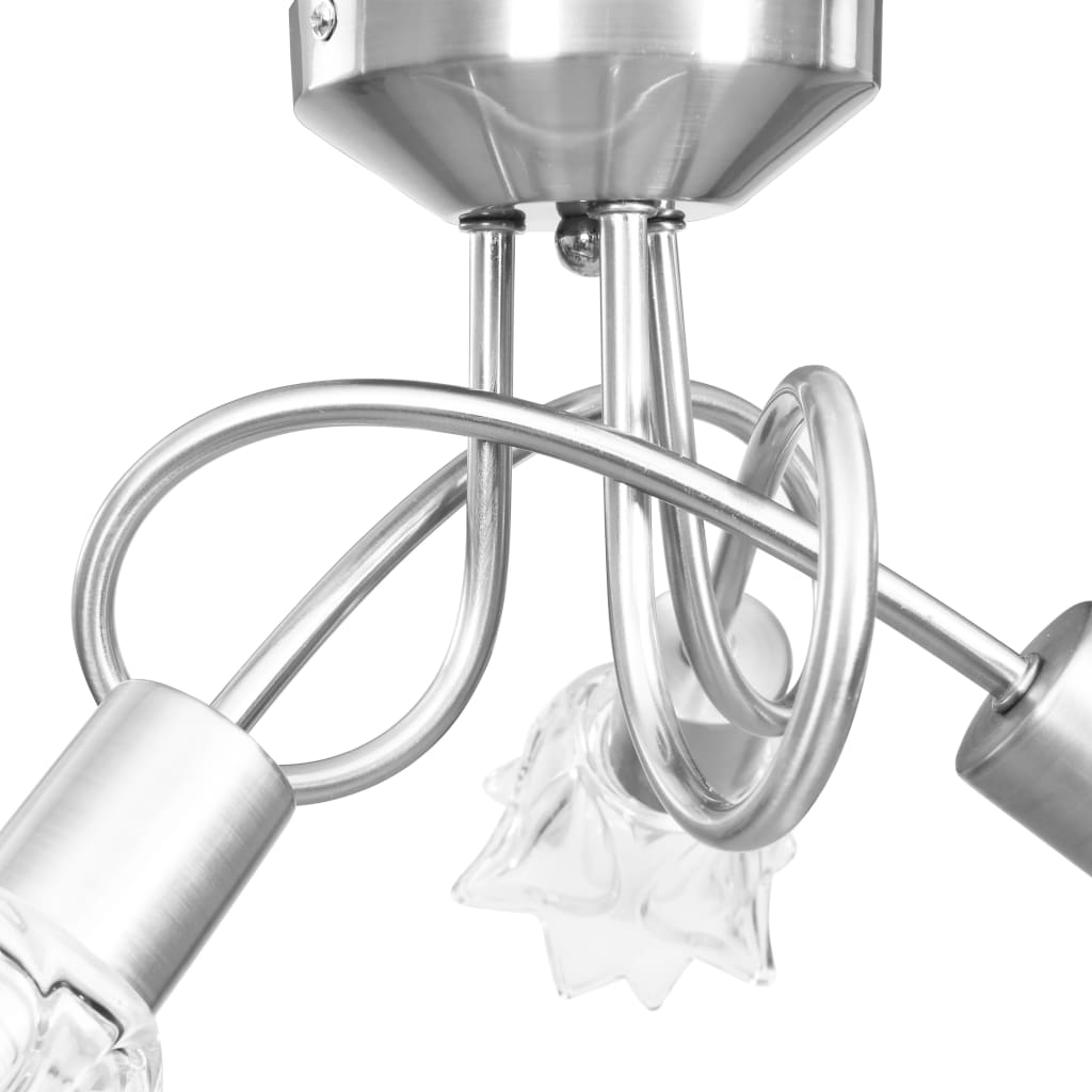 Orelia - Taklampa med transparenta glasskärmar för 3 E14-lampor tulpan