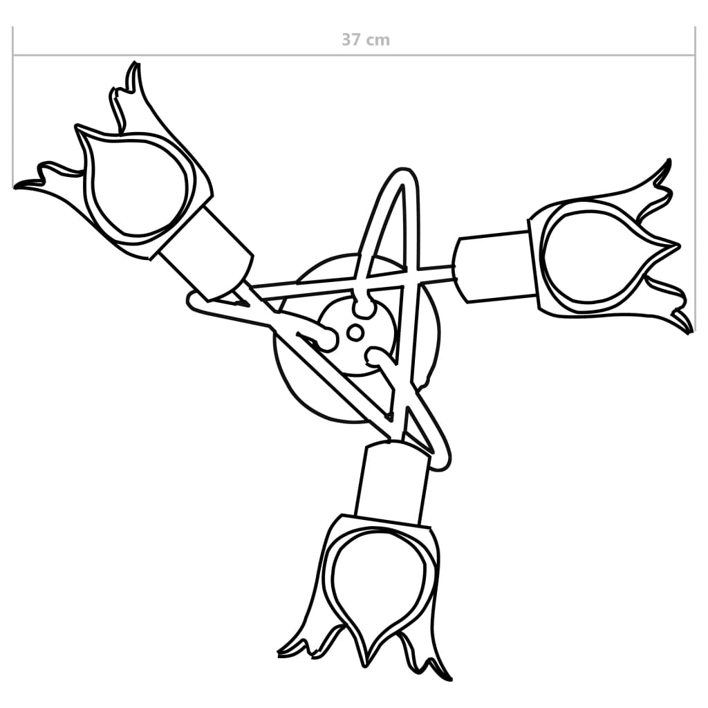 Orelia - Taklampa med transparenta glasskärmar för 3 E14-lampor tulpan