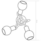 Weslina - Taklampa med keramikskärmar för 3 E14-lampor vit klot