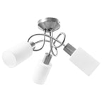 Velari - Taklampa med keramikskärmar för 3 E14-lampor vit kon