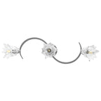 Nevira - Taklampa med transparenta glasskärmar för 3 E14-lampor tulpan