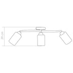 Alvira - Taklampa med keramikskärmar för 3 E14-lampor vit kon