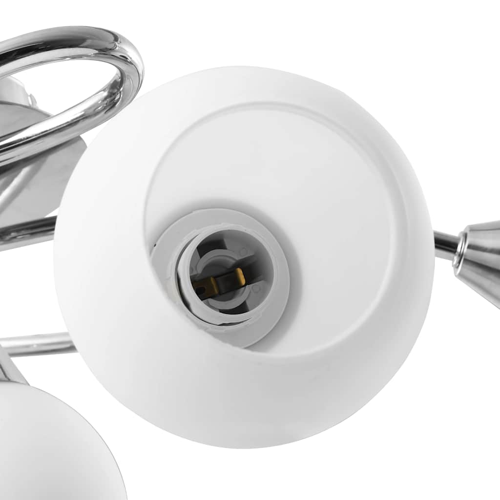 Fenulo - Taklampa med keramikskärmar för 5 E14-lampor vit klot