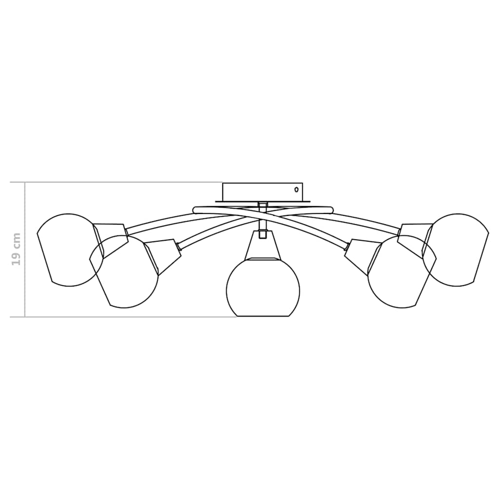 Fenulo - Taklampa med keramikskärmar för 5 E14-lampor vit klot