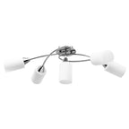 Junaro - Taklampa med keramikskärmar för 5 E14-lampor vit kon