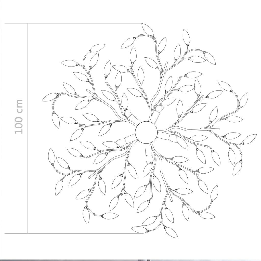 Tessumi - Taklampa med akrylblad för 5 E14-lampor vit