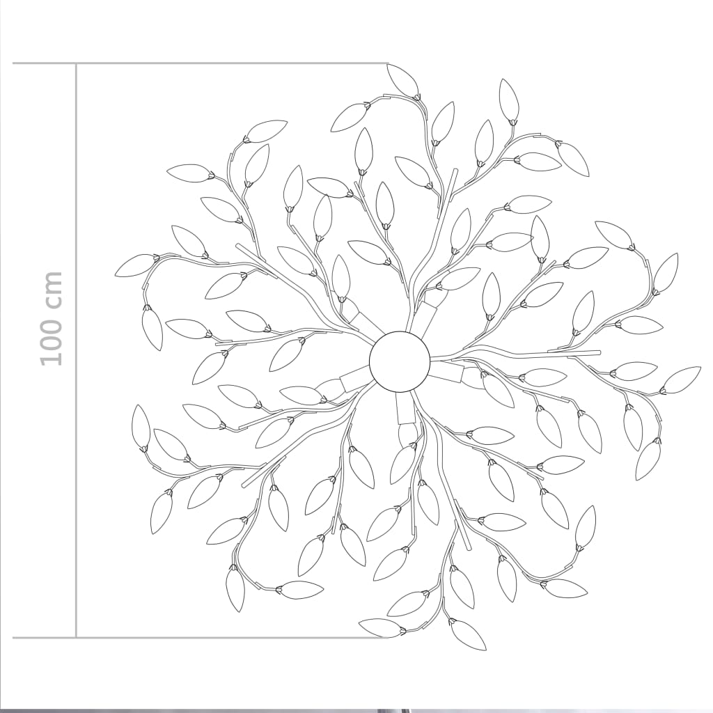 Heluva - Taklampa med akrylblad för 5 E14-lampor lila