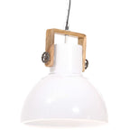 Parluma - Hänglampa industriell 25 W vit rund 40 cm E27