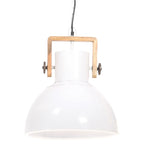 Parluma - Hänglampa industriell 25 W vit rund 40 cm E27