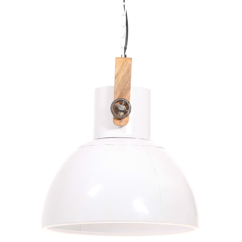 Parluma - Hänglampa industriell 25 W vit rund 40 cm E27