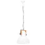 Parluma - Hänglampa industriell 25 W vit rund 40 cm E27
