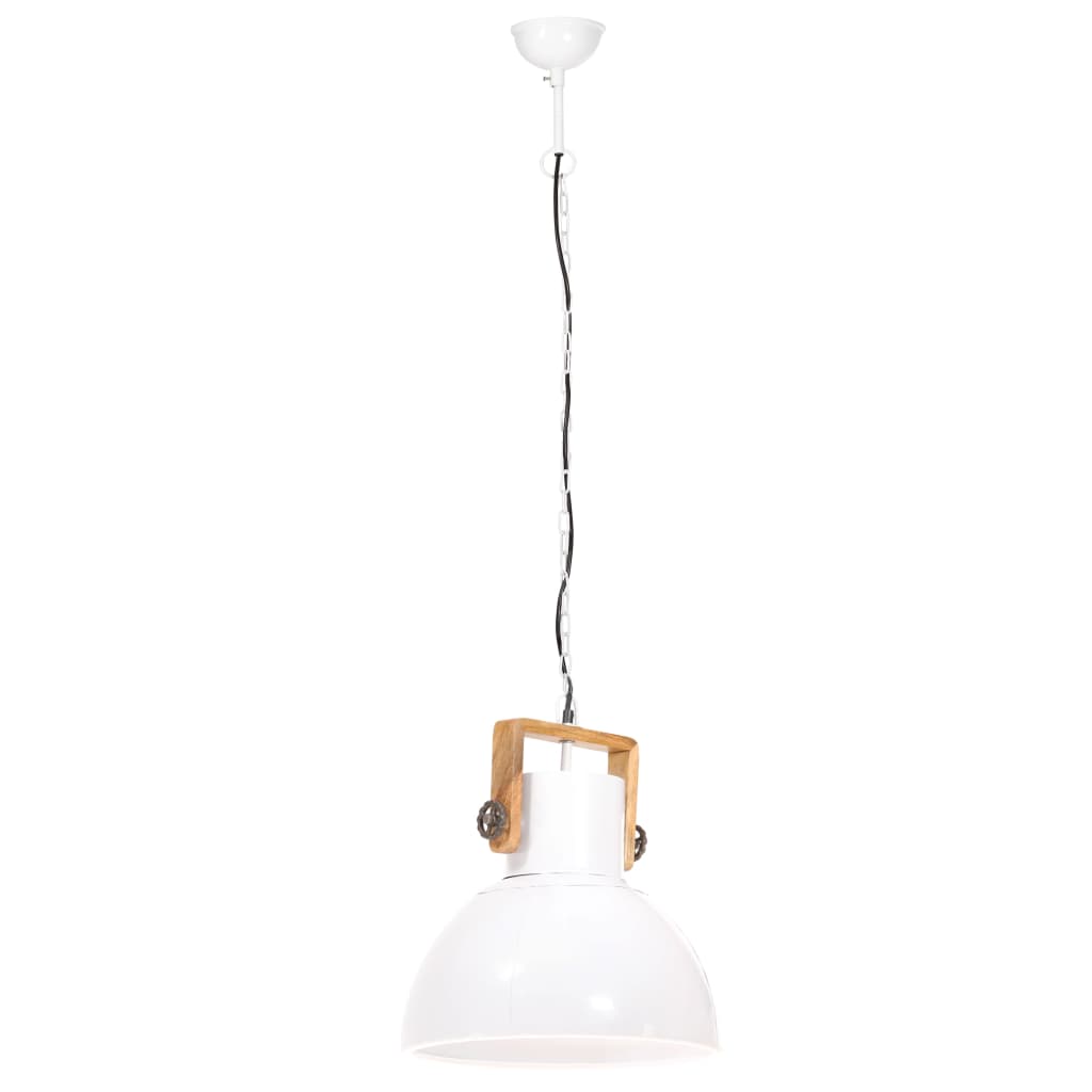 Parluma - Hänglampa industriell 25 W vit rund 40 cm E27