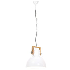 Parluma - Hänglampa industriell 25 W vit rund 40 cm E27