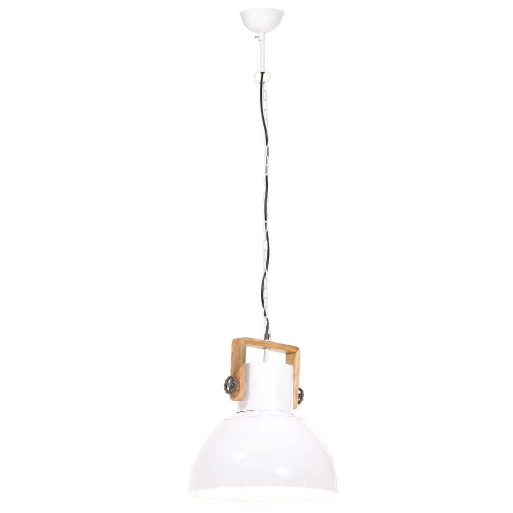 Parluma - Hänglampa industriell 25 W vit rund 40 cm E27