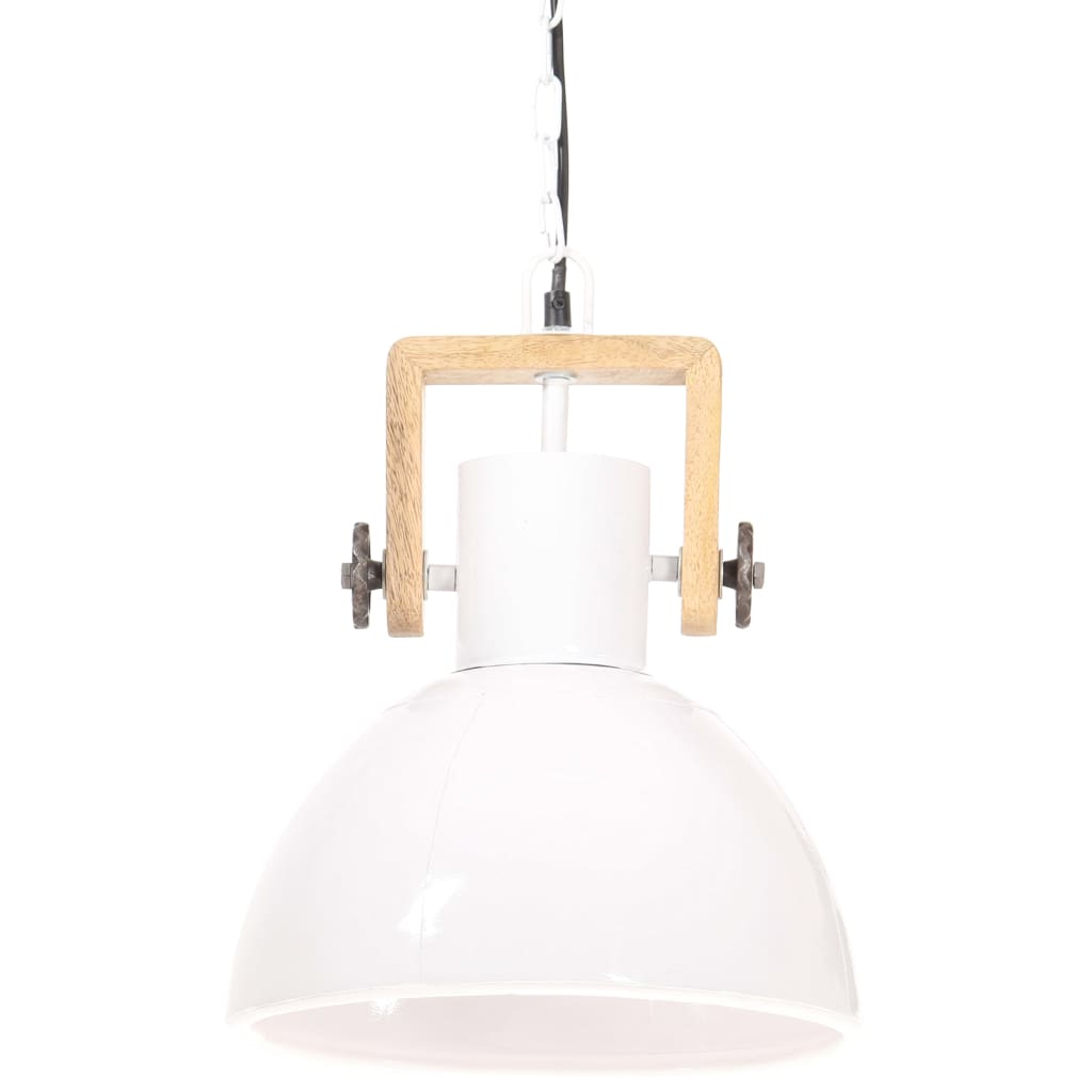 Derluma - Hänglampa industriell 25 W vit rund 30 cm E27