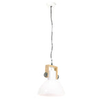 Derluma - Hänglampa industriell 25 W vit rund 30 cm E27