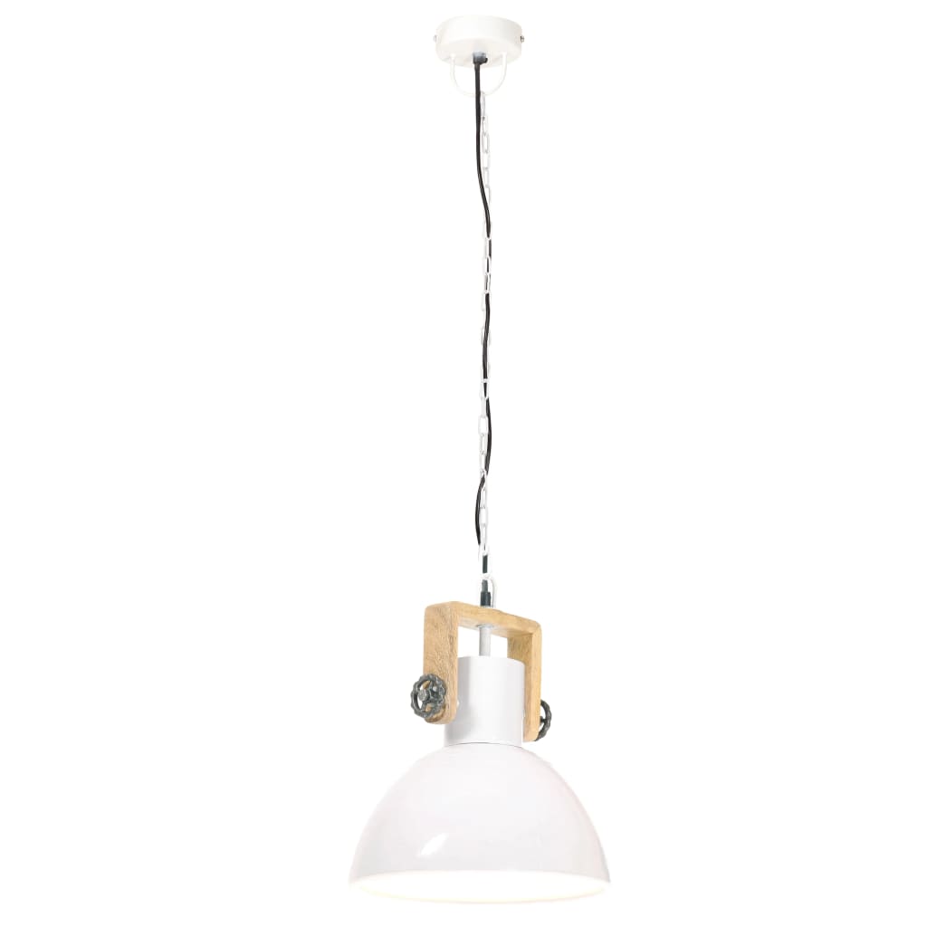 Derluma - Hänglampa industriell 25 W vit rund 30 cm E27