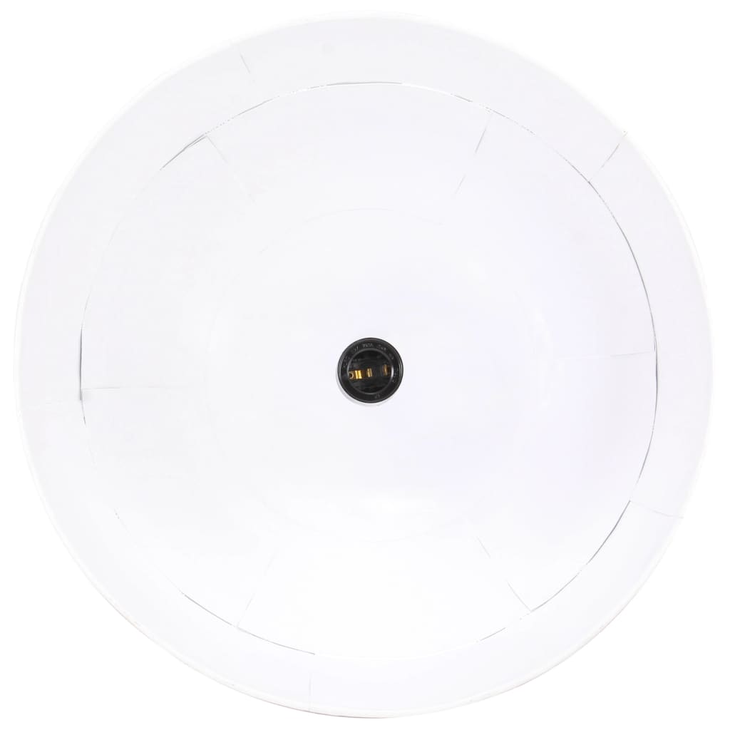 Silura - Hänglampa industriell vintage 25 W vit rund 41 cm E27