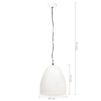 Arenli - Hänglampa industriell 25 W vit rund 42 cm E27