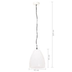 Beralo - Hänglampa industriell 25 W vit rund 32 cm E27