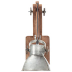 Naleon - Vägglampa industriell stil silver rund E27