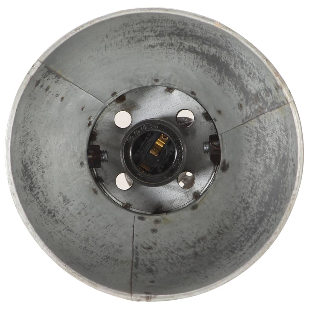 Gilumo - Golvlampa med 2 lampskärmar silver E27 gjutjärn