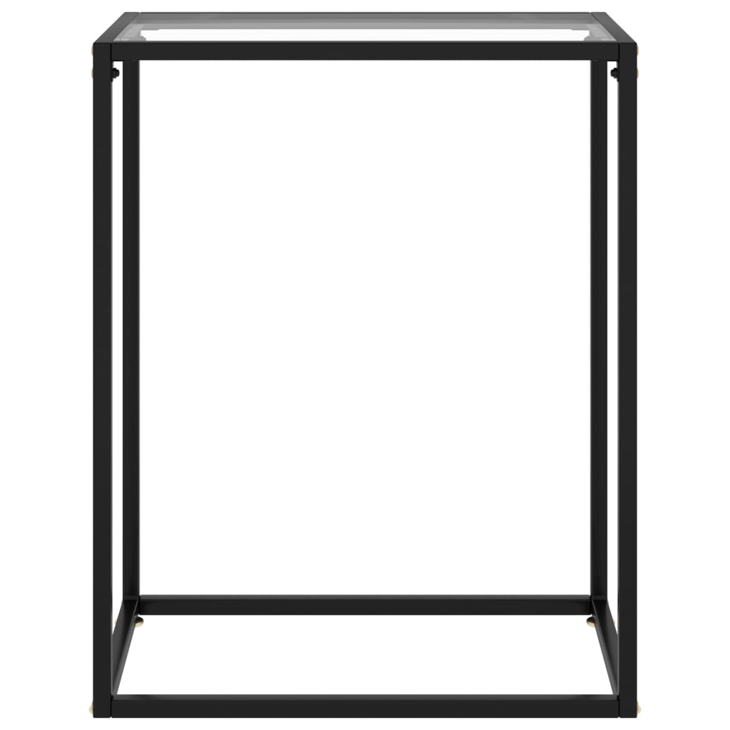 Avlastningsbord transparent 60x35x75 cm härdat glas