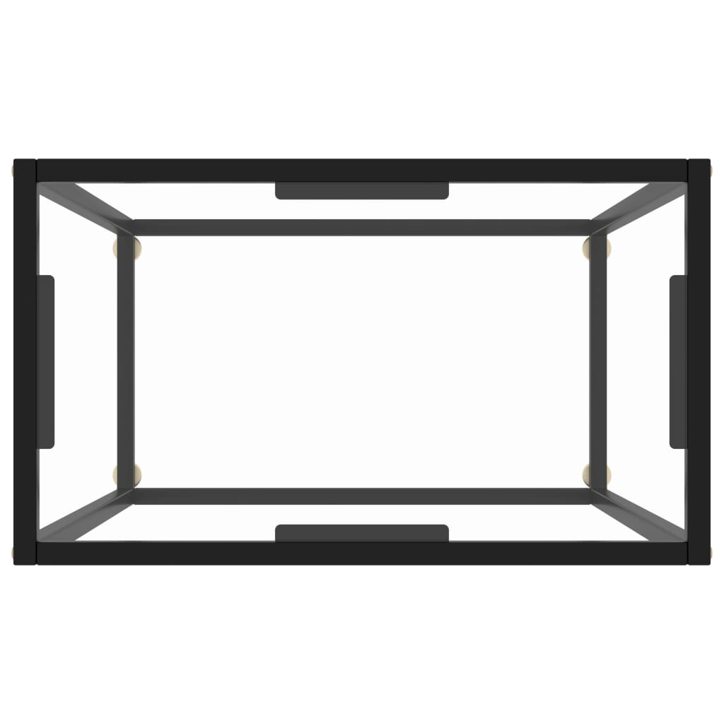 Avlastningsbord transparent 60x35x75 cm härdat glas