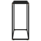 Avlastningsbord svart 60x35x75 cm härdat glas