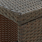 Barbord med förvaringshyllor brun 120x60x110 cm konstrotting