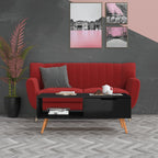 Cirello - Soffbord svart högglansig 100x49,5x43 cm konstruerat trä